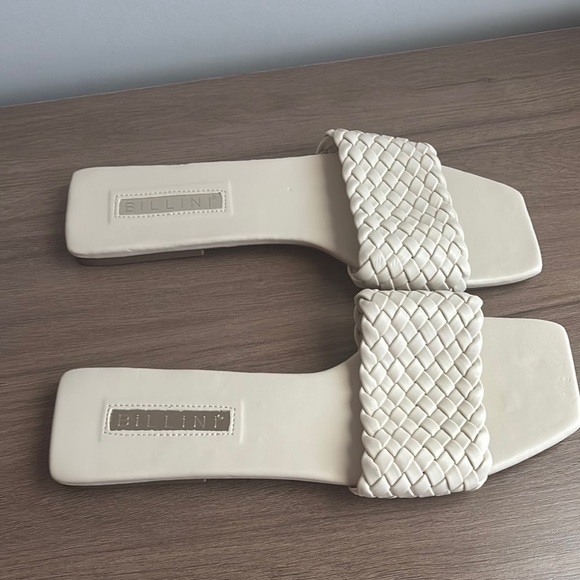 Billini Shoes - Billini Women's Cream Woven Slide Sandals size 9 NWOT